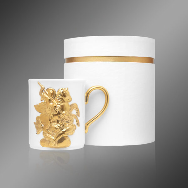Porcelain cup SAINT GEORGE - 24k Gold