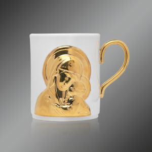 Porcelain cup SAINT MARY - 24k Gold
