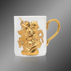 Porcelain cup SAINT GEORGE - 24k Gold