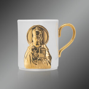 Porcelain cup SAINT NICHOLAS - 24k Gold