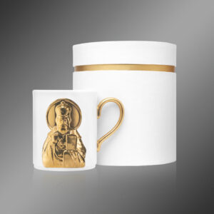 Porcelain cup SAINT NICHOLAS - 24k Gold